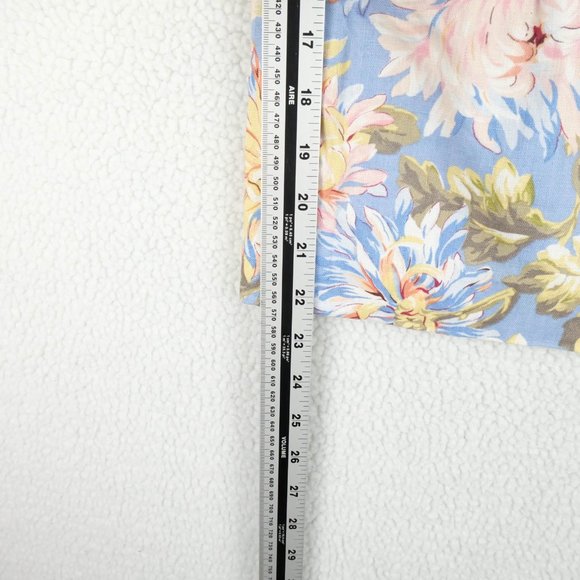 Talbots Circle Skirt Womens 8 Blue Yellow Floral Vintage Linen Cottagecore - Picture 6 of 10